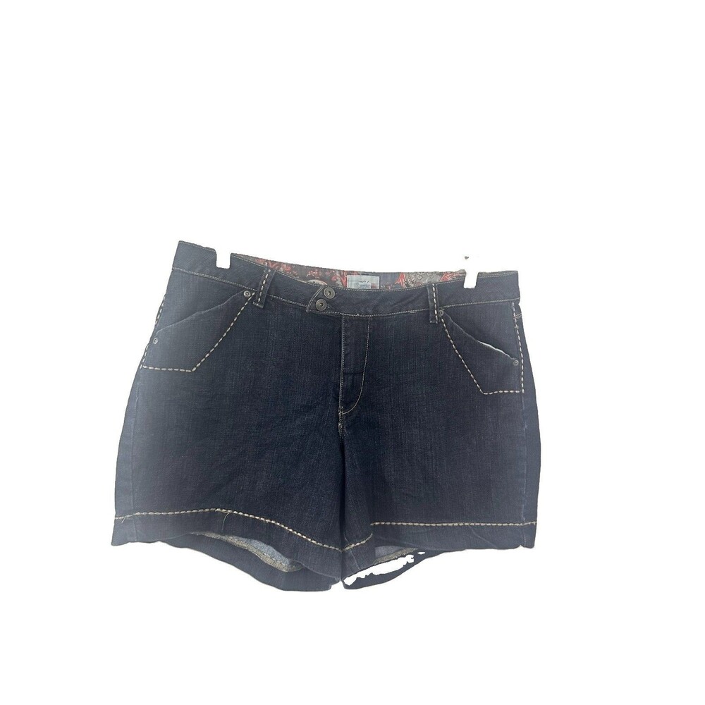 Venezia Womens Dark Wash Denim Jean Shorts Plus Size 20 Vintage Thick Stitching